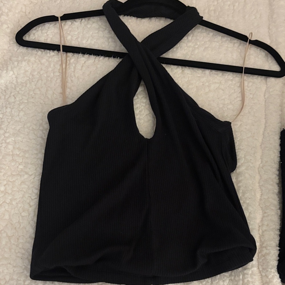Wilfred Black Halter Neck Tank Top